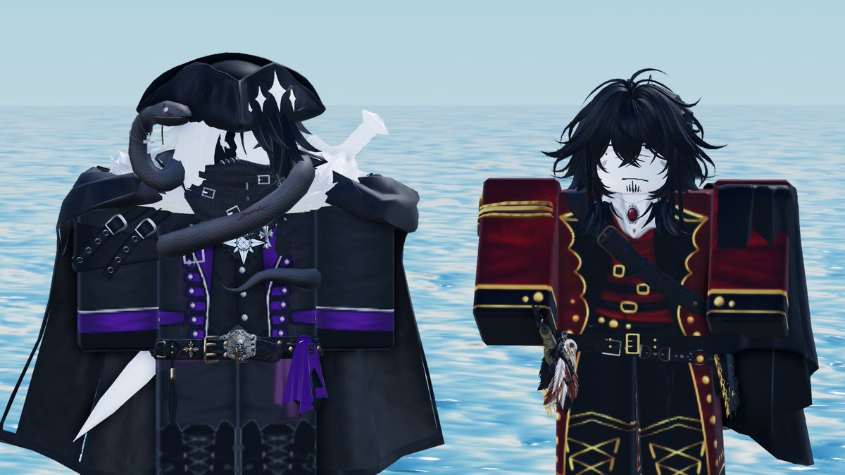 NovanniStarlite's tweet photo. Another Pirates of Robloxia post, this time my Noli design and my twins Aeacus Design for the au ^^ #Noli #Aeacus #roblox https://t.co/NyIYOL9fNV