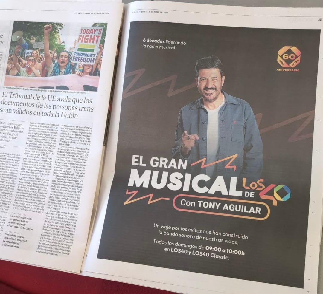 EL GRAN MUSICAL hoy en ⁦<a href="/el_pais/">EL PAÍS</a>⁩. Faltan 2 días!!!!