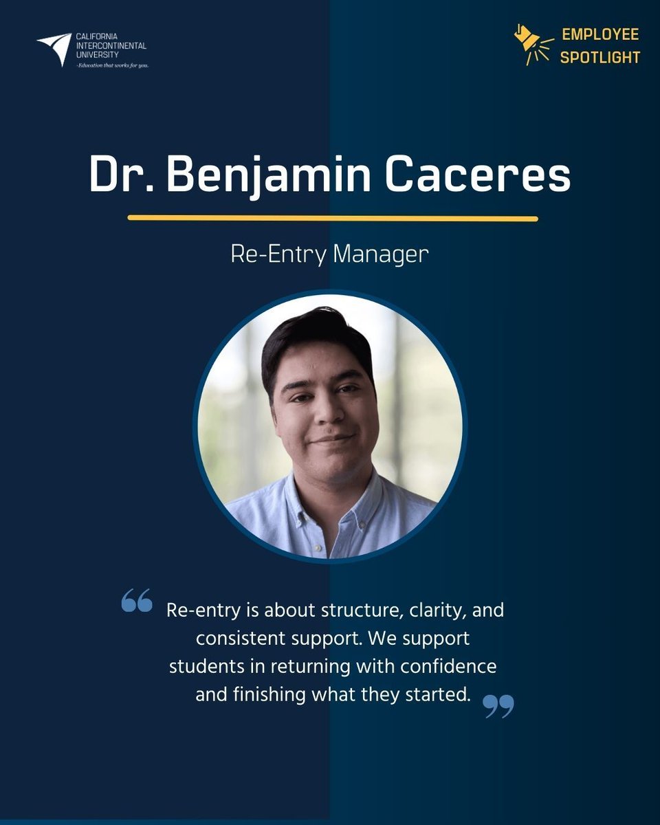 CalUniversity's tweet photo. At CIU, the Re-Entry team helps students rebuild confidence and return with clarity and consistent follow-up. The focus is simple: help you move forward and finish what you started.

If you are ready to continue your degree, your path back starts here:

https://t.co/aP0t1mohQ7" https://t.co/UNgiGpVkpx