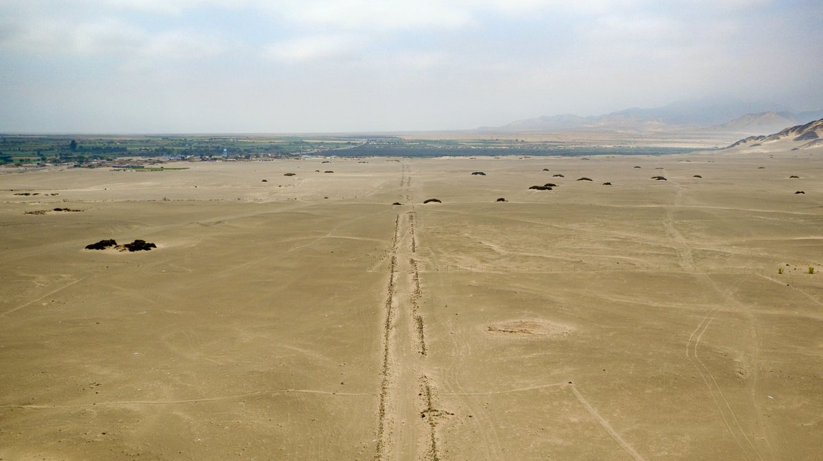 Algunas secciones del Camino Longitudinal de la Costa, al atravesar desiertos y valles, se delimitaban con postes de madera, alineamientos de piedras o muros de barro y adobe, según los materiales disponibles en cada zona.