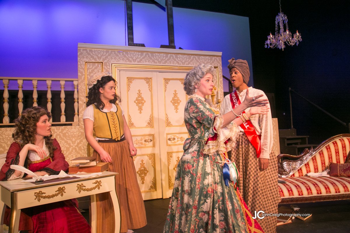 SCTC1's tweet photo. "And the time is now. 
And the stage is set."

HAPPY OPENING to the incredible cast, crew and creative team of THE REVOLUTIONISTS! Join us for the opening show of our 21st Season, on stage now through March 29th! 🇫🇷⚜️🔪

Production photos by John Craig Photography 📷 https://t.co/uTKkBqExjt