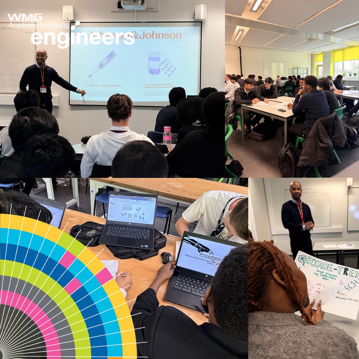 WMGAcademyCov's tweet photo. 🔬 British Science Week at WMG
Year 12s join William Frempong (@JNJNews) on Tuesday to learn "How to Make a Medicine." 💊

Meanwhile, Year 10 bioengineers tackled real-world challenges in our Medical Innovation Lab! 🧬

#WMGAcademy #BritishScienceWeek #STEM #CuriosityInScience https://t.co/HkvOv8Aq5Q