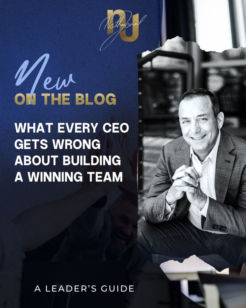 Most CEOs have talented people. Very few have an actual winning team. The difference isn’t hiring - it’s leadership. New article breaks down where it goes wrong and how to fix it.
🔗 nathanjamail.com/what-every-ceo…

#KeynoteSpeakerOnWinningTeams #CEOLeadership #WinningTeams