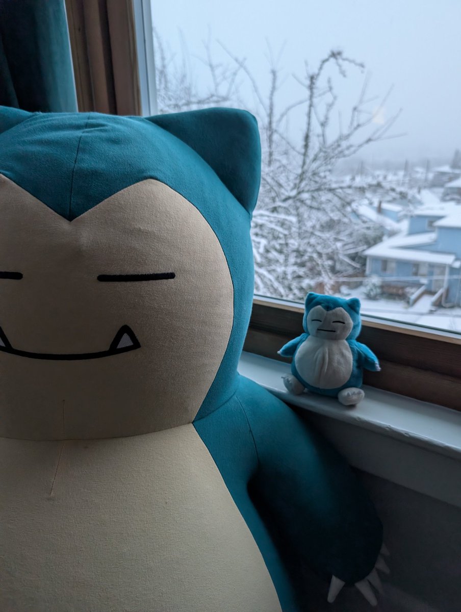 danielrynelucio's tweet image. Me and my child enjoying a snow day in Seattle ❄️☃️ #Pokemon #snorlax #snowday
