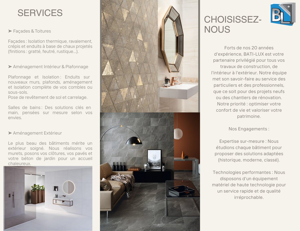 batiluxlu's tweet photo. Un projet de rénovation en tête ? 🏗️ Neuf ou ancien, BATI-LUX est votre spécialiste aménagement intérieur et extérieur ! Feuilletez notre nouvelle brochure 👇 et contactez-nous pour un devis personnalisé. 🌐 https://t.co/16jOWDlpvP 📞 00 352 26 56 17 15 #BatiLux #Travaux https://t.co/mQYZfx1UbQ