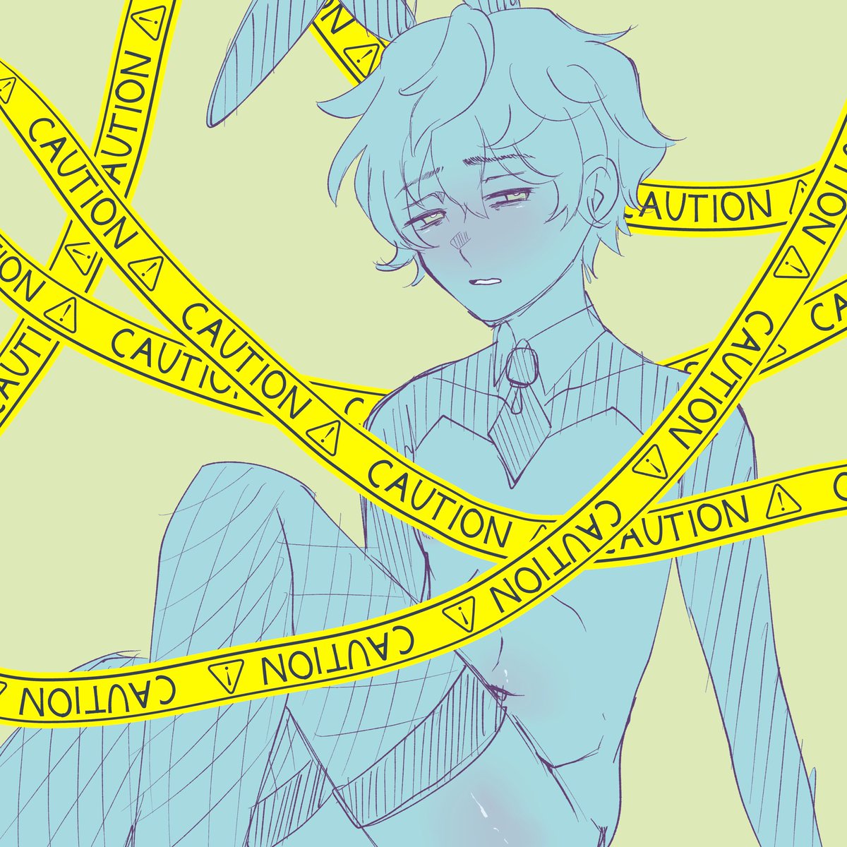 ⚠️🩵逆バニー🩵⚠️