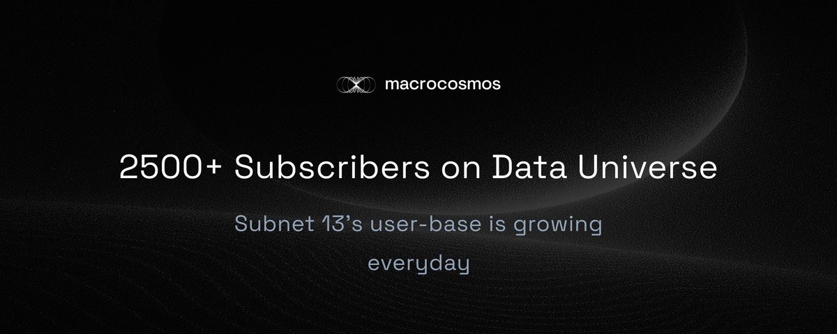 Data Universe ・ SN13 tweet media