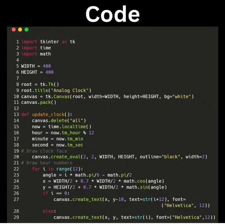 Make Clock Using Python