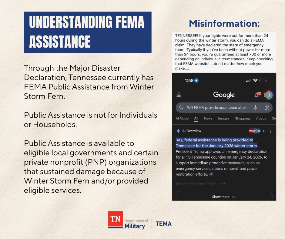 Tennessee Emergency Management Agency (TEMA) tweet media