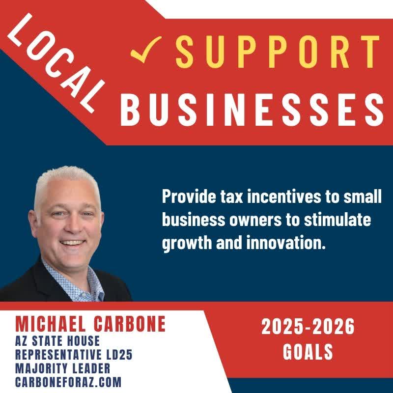 MichaelCarbone's tweet photo. When we shop local, we invest in our community. Let's celebrate and uplift the hardworking entrepreneurs of Arizona! https://t.co/fTjylFqanW #LD25 #AZstatehouse #majorityleader #repcarbone #carboneforAZ https://t.co/xEcvA3NbmM