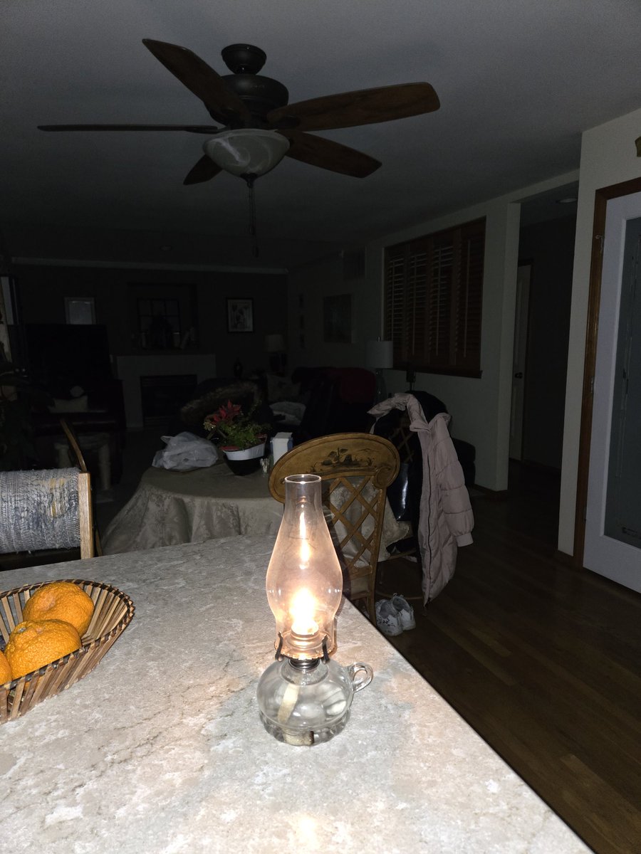 Just lost power. It's been a rough go in the neighborhood these past couple of days. Major house fire (saw fire trucks on way to work) a few days ago. Then a tree fell on a car &amp; killed a young woman just down the road from me &amp; now this, probably from the snow.