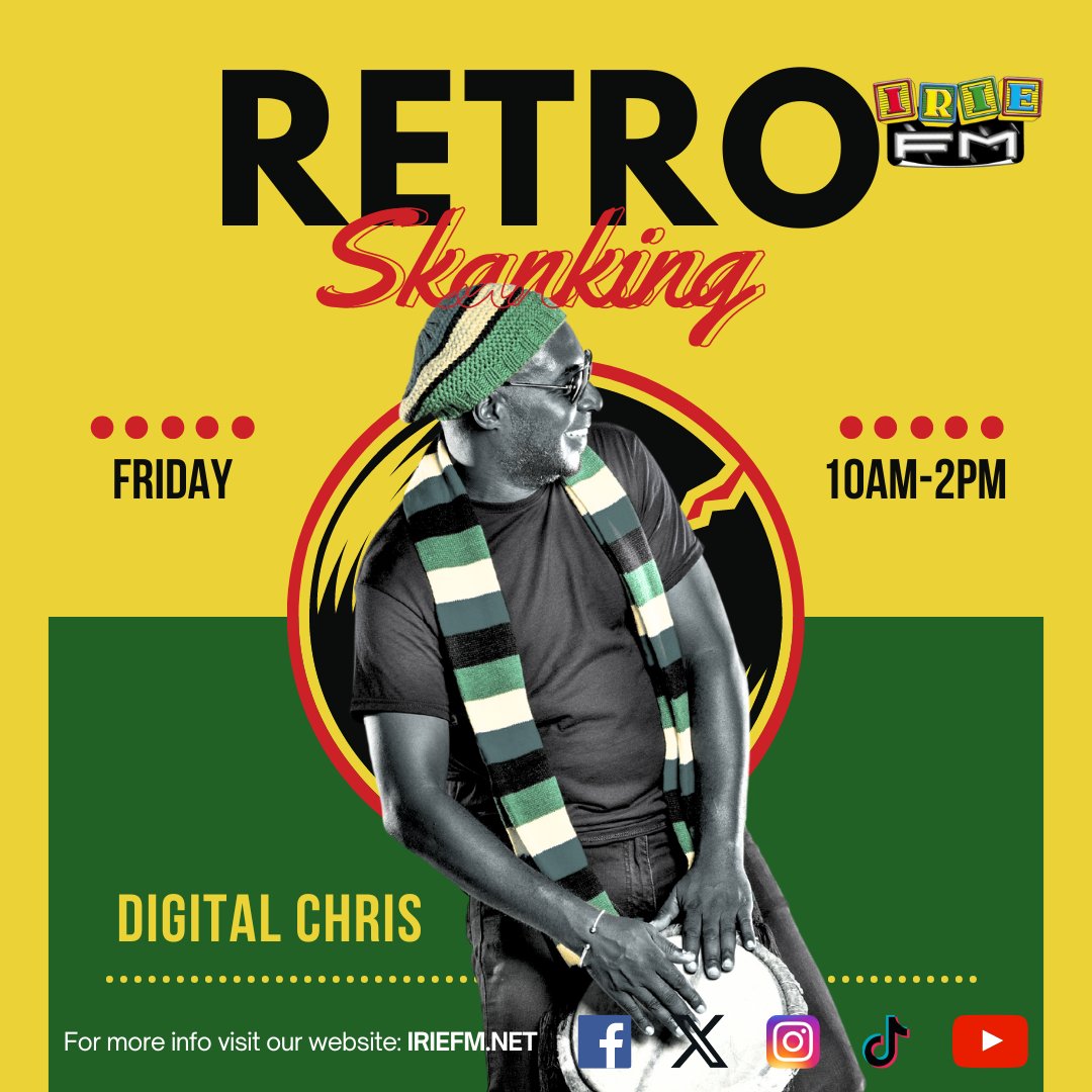 IRIE_FM's tweet photo. Right now on the 107s #DigitalChris is taking over the #IRIEFM airwaves with #RetroSkanking πΆπ»π @iamdigitalchris3963 https://t.co/c42We6LDI6