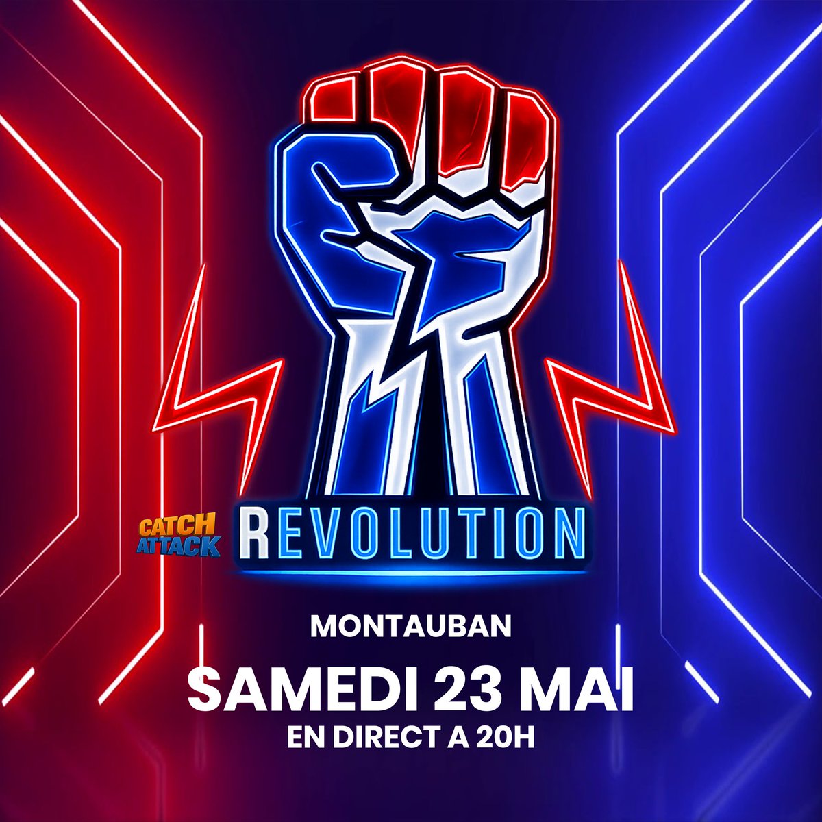 CatchAttack2K's tweet photo. Catch Attack annonce aujourd'hui que Revolution sera en direct depuis le Palais des Sports Jacques Chirac de Montauban, le samedi 23 Mai à 20h sur @TwitchFR

#WWE2K25 #ModeUnivers #UniverseMode #CatchAttack #Revolution https://t.co/jhWzbpLmkq