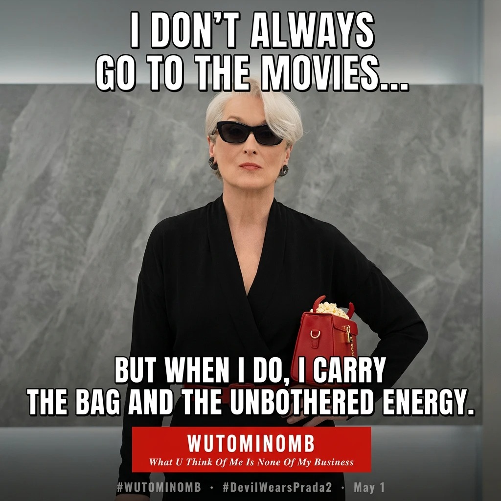 MsBeehiiv's tweet photo. @AMCTheatres Love Miranda's unbothered energy. True WUTOMINOMB. https://t.co/x40qpGYyPA https://t.co/OkCFvuQyxS