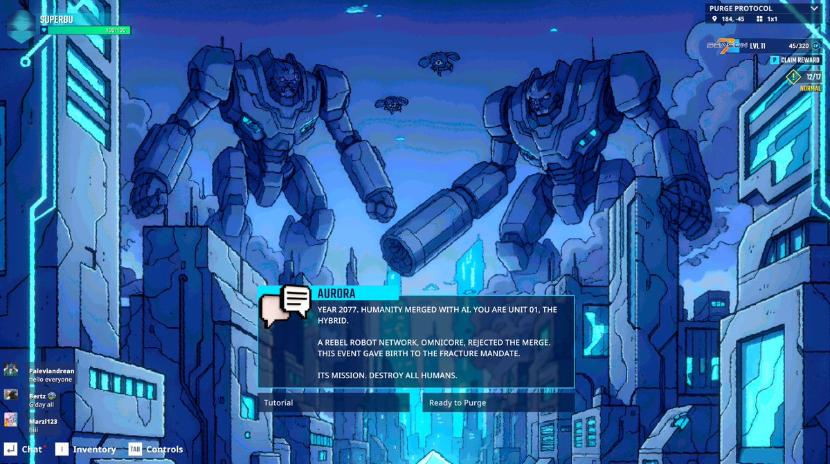 Two robots, one screenshot. Double trouble in The Sandbox Season 7. <a href="/TheSandboxGame/">The Sandbox</a>  tsbga.me/TheSandbox #Season7