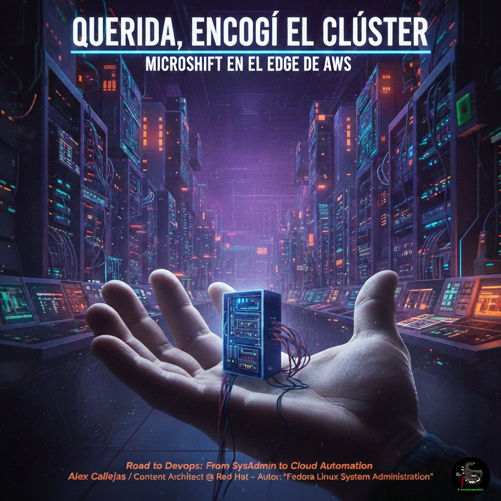 dark_axl's tweet image. ¡Mañana es el gran día en Saltillo! 🌵 Estaré en el Escenario 6 (Cenzontle A4) a la 1 PM hablando de "Querida, encogí el clúster" 🥽 ¡A darle átomos! ⚛️

📍 TecNM Campus Saltillo 🔗 studentday.awscommunity.mx
💻 Repo: github.com/AlexCallejas
#AWS #MicroShift #RedHat #EdgeComputing