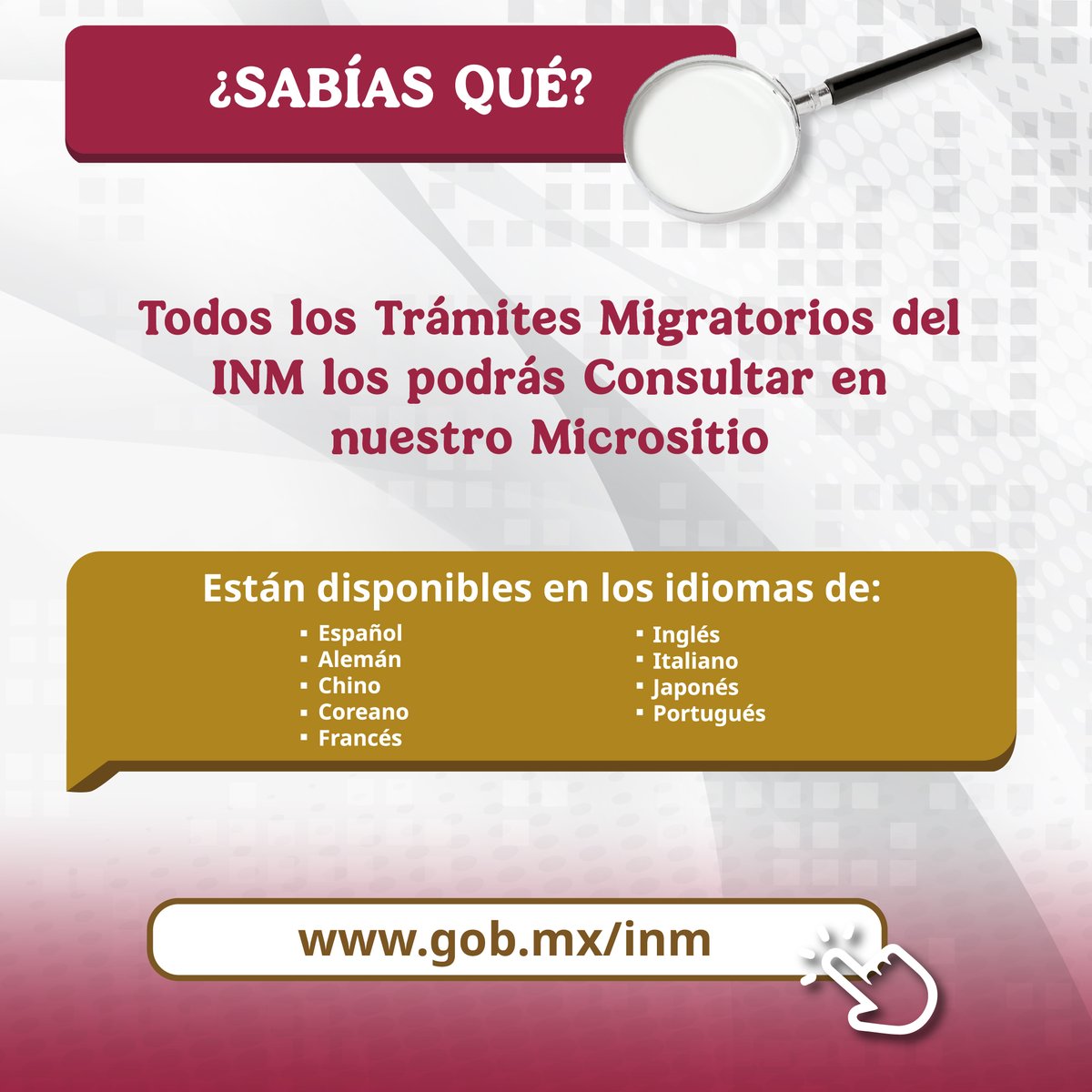 INAMI_mx's tweet photo. ¿Dudas sobre requisitos 📝, costos 💲 y proceso 👩🏻‍💻 para hacer tu trámite migratorio?

Visita nuestro #MicrositioINM 👉 https://t.co/p1kYCxhRLU

¡Desde cualquier dispositivo! Información oficial, confiable y sencilla en un click.

En caso de necesitar orientación personalizada, llama📞 a nuestro Centro de Atención Migratoria: 800-00-46-264