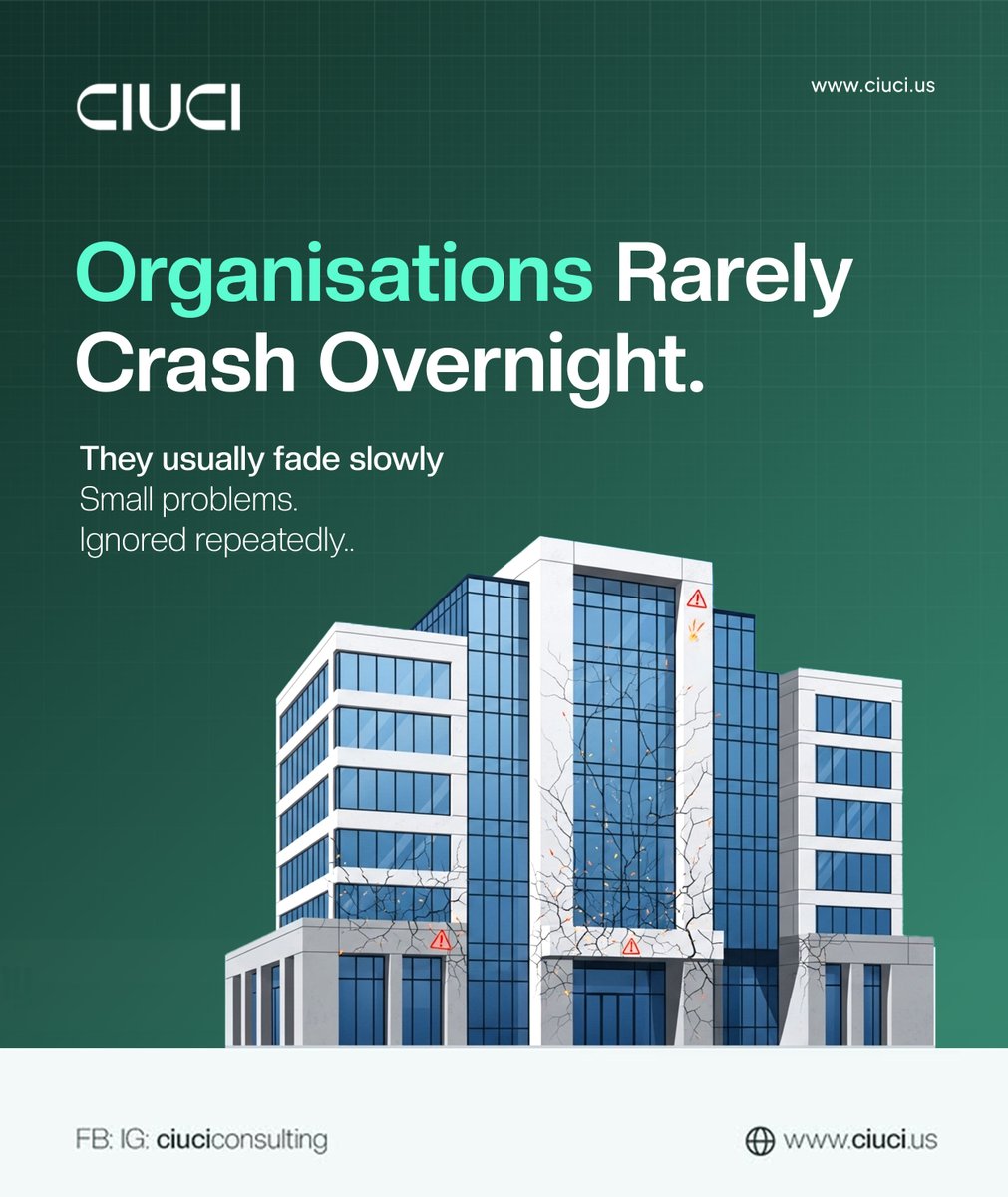 CiuciConsulting's tweet photo. Operational risk accumulates silently, through small issues we ignore. Over time, those small gaps compound, and by the time the problem shows up, it’s already expensive. Strong organizations pay attention to the small things early.

#Ciuci #Operations #Governance #Strategy https://t.co/jYnlYMGdZM