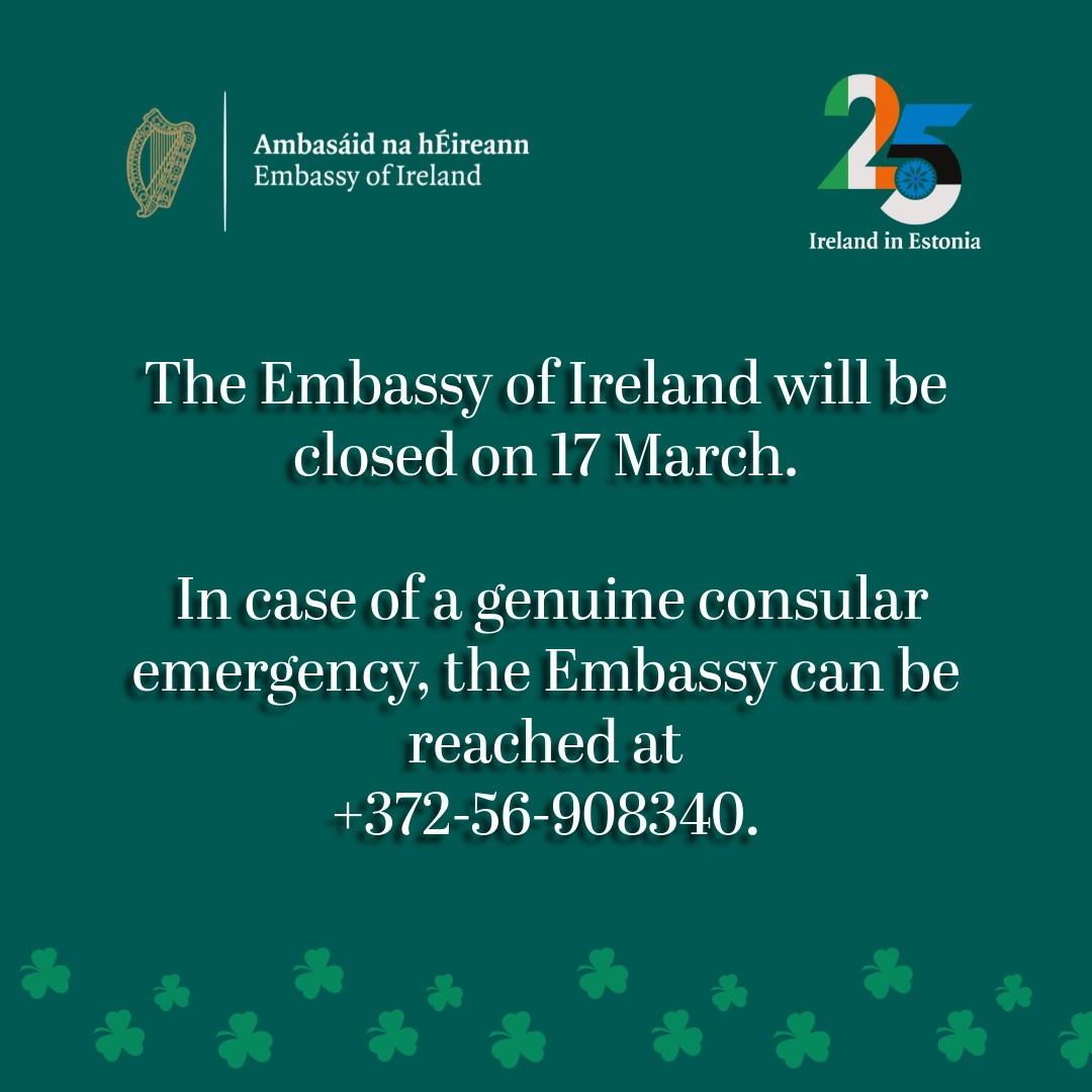 Irish Embassy Tallinn tweet media