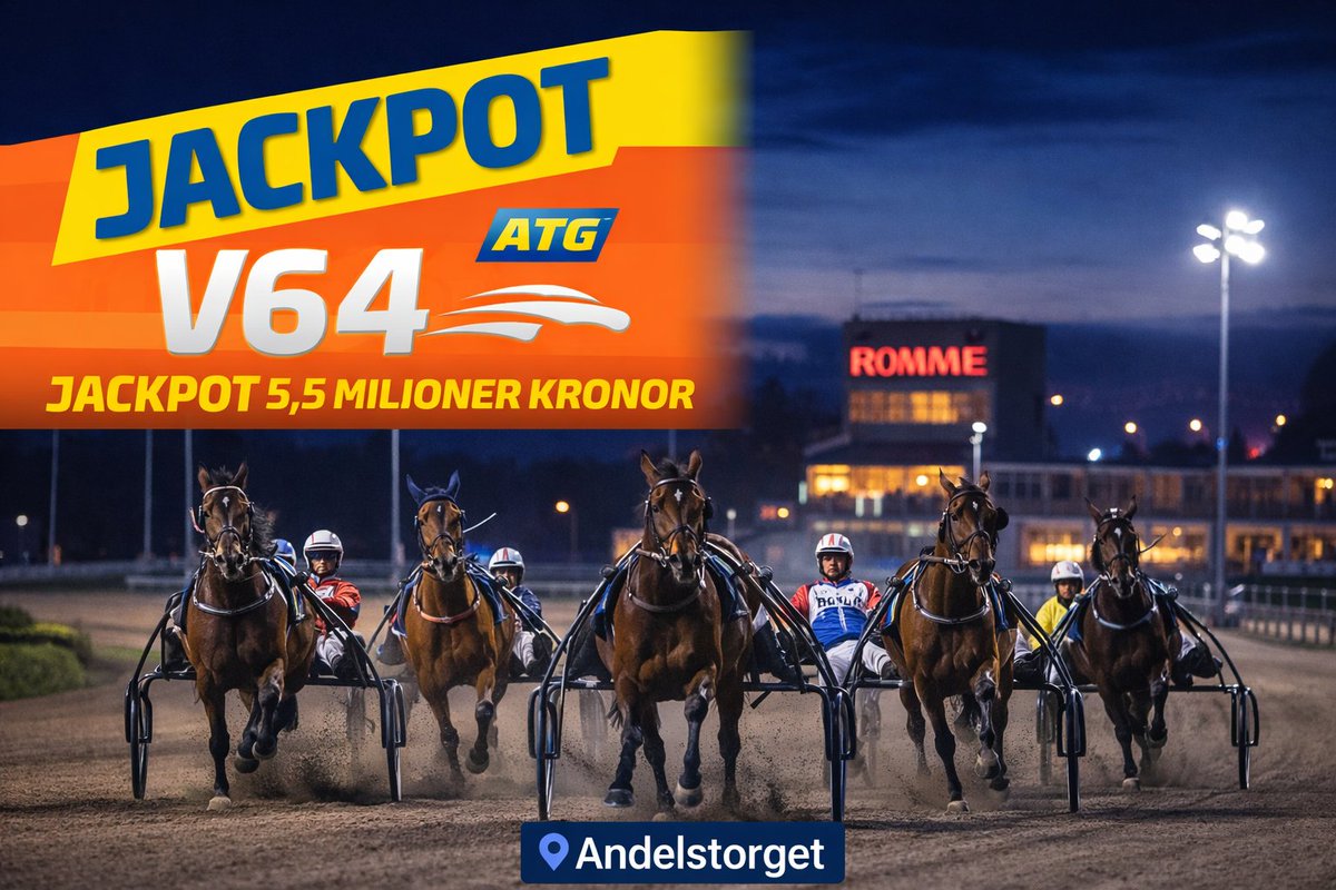 Fredagsmys på mycket hög nivå. Anledningen? Jackpot på #V64 under fredagskvällen om totalt 5,5 miljoner kronor! 🍿

HÄR SPELAR NI V64 MED OSS I KVÄLL: atg.se/butik/gotthorn…