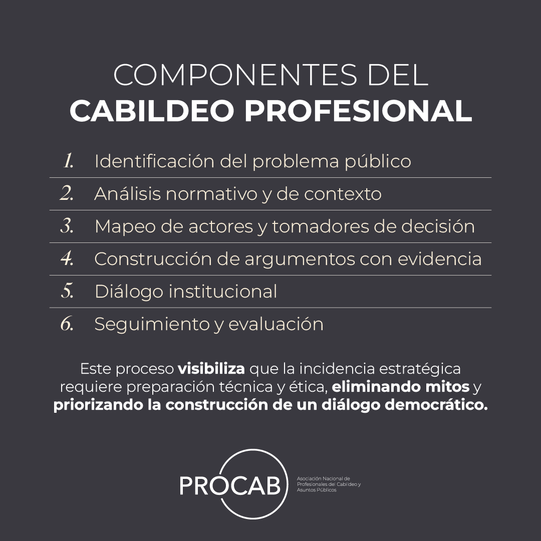 ProcabMexico's tweet image. ¿Cómo se construye una estrategia de incidencia con rigor técnico? 🏛️ El #CabildeoProfesional no es una gestión de pasillo; es un proceso metódico que transforma datos en políticas públicas.

Aquí el "paso a paso" para una representación ética. ✅📊

#IncidenciaPolítica #PROCAB