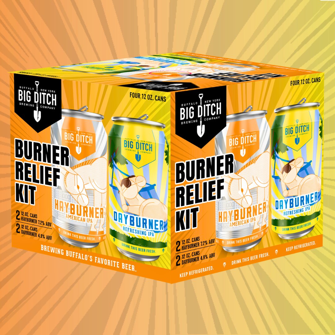 buffbeerleague's tweet image. #beernews: @bigditchbrewing has introduced the Burner Relief Kit, a budget-friendly 4-pack of two Hayburner IPAs and two Dayburner IPAs, which will only run you $8.99.

The Burner Relief Kit is available now.

Read more: 

buffalobeerleague.com/big-ditch-brew…