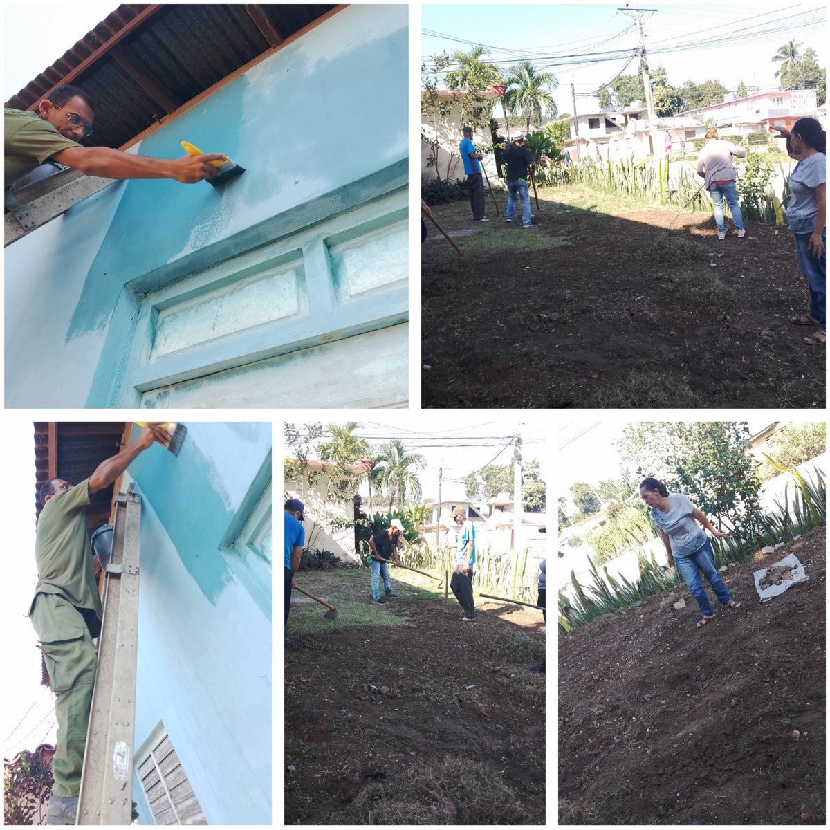 Se desarrolla en el CUM de Guisa, como parte del día de la defensa, el embellecimiento del entorno.