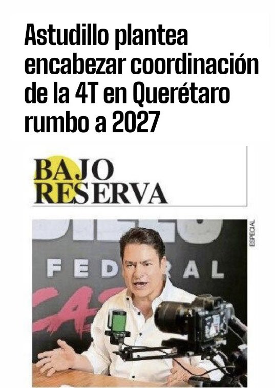 .<a href="/astudilloqro/">Ricardo Astudillo</a> votó en contra de la Reforma Electoral.

No debe, ni puede coordinar la #4t en Querétaro. No <a href="/Claudiashein/">Claudia Sheinbaum Pardo</a>. 
Ccp <a href="/LuisaAlcalde/">Luisa Alcalde</a>