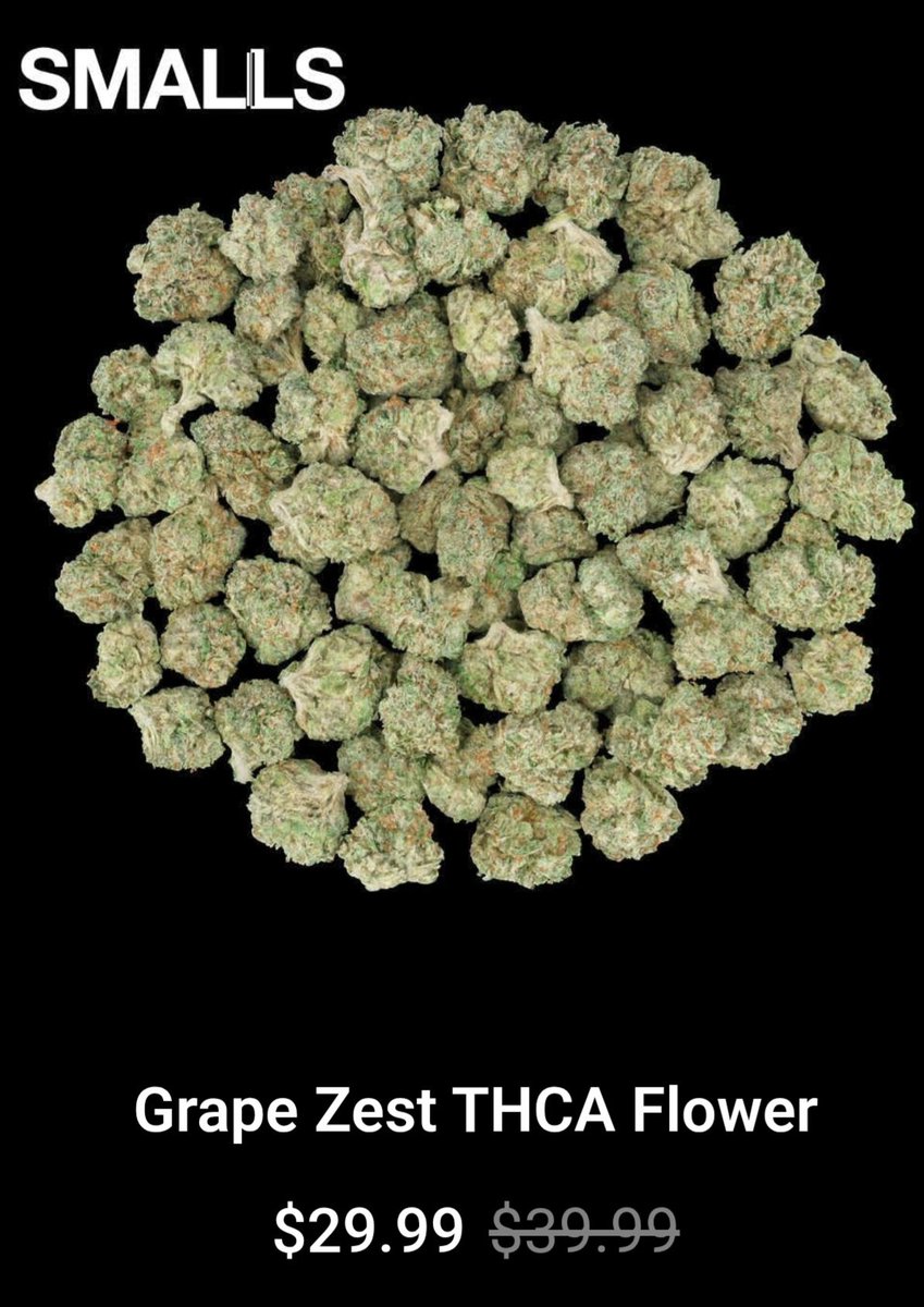 Mrrobot307's tweet photo. 🍇 GRAPE ZEST SMALLS just hit for $29.99 🔥
Loud flower without the loud price.
If you know… you know. 👀
Perfect budget grab while it’s still in stock.
Use https://t.co/zozaP9aDqZ⁠� or use the code MrRobot at checkout for a 10% discount
 #smalls #StonerFam #CannabisCommunity https://t.co/KijcPOWE1R