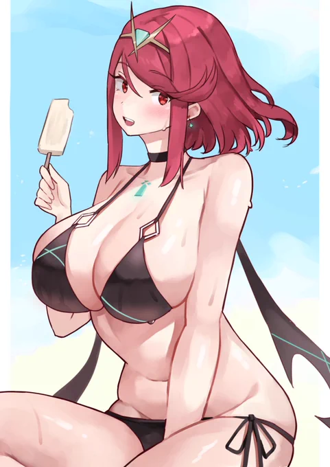 もちもちお腹な水着ホムラ