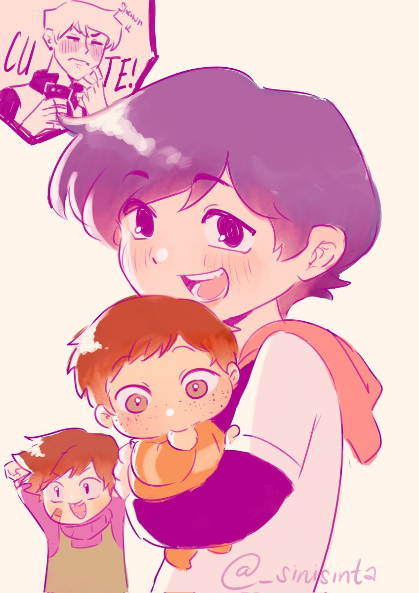 _sinisinta's tweet photo. Some redraw with Shawn (+child jake's official design) this time
#disventurecamp https://t.co/6BP2R5hZNB
