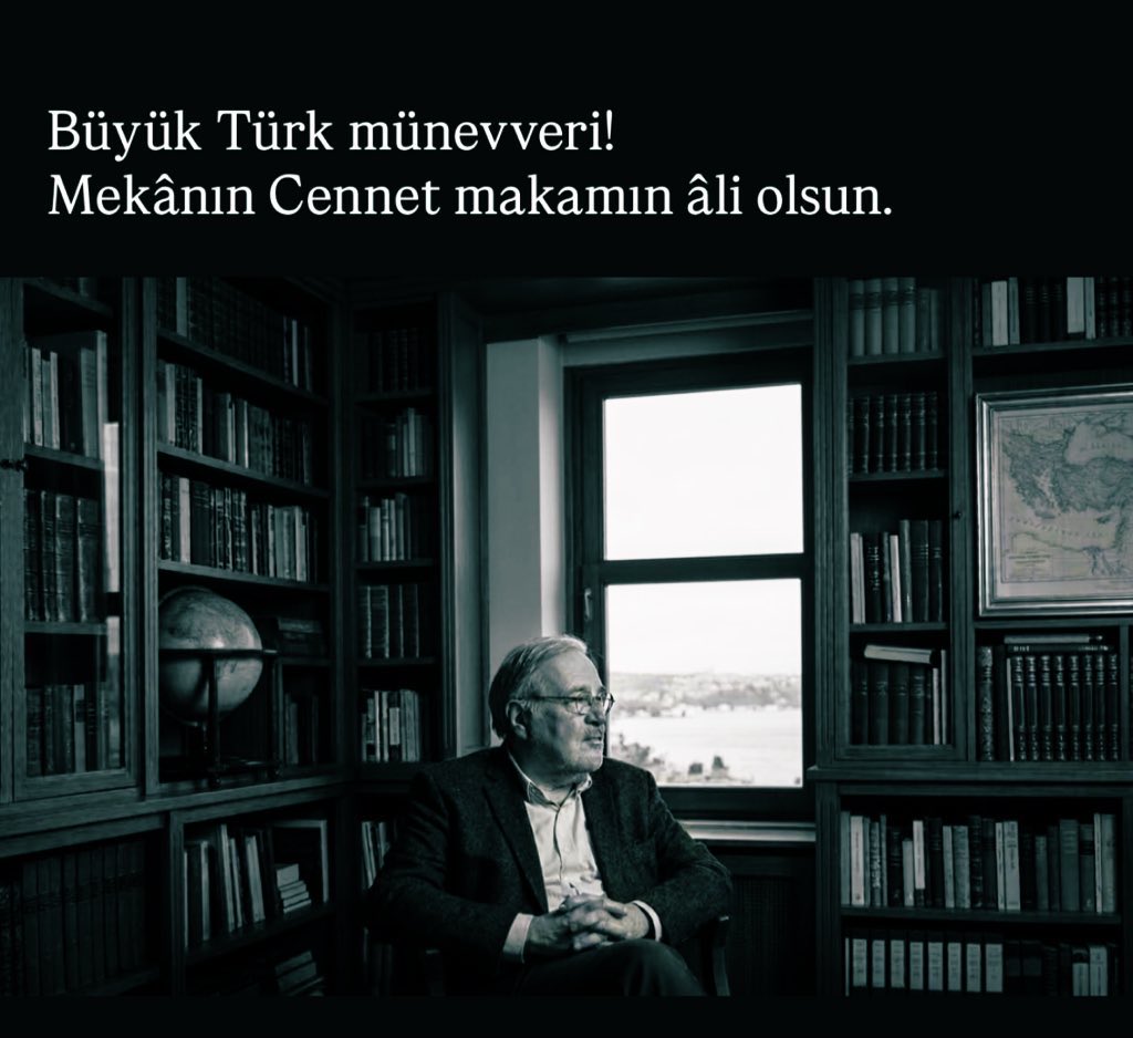 srkn_gndgd's tweet photo. @ILBERORTAYLIGSU “Âlimin ölümü, âlemin ölümü gibidir.” Mekanı cennet olsun. https://t.co/uB6tkj5HSl