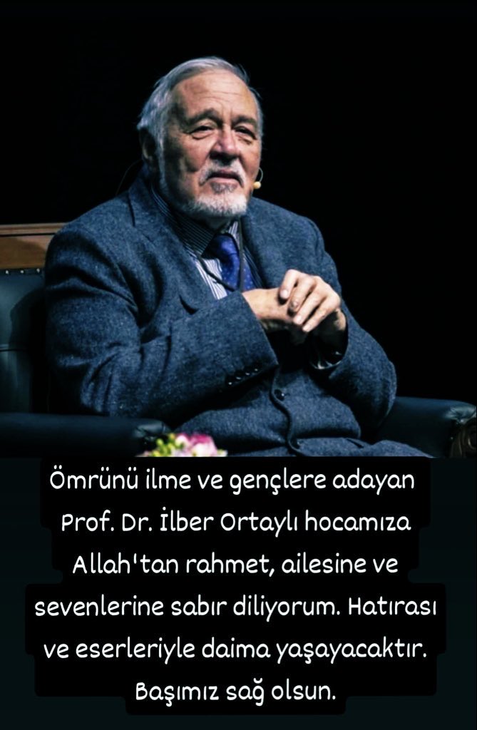 srkn_gndgd's tweet photo. @ILBERORTAYLIGSU “Âlimin ölümü, âlemin ölümü gibidir.” Mekanı cennet olsun. https://t.co/uB6tkj5HSl