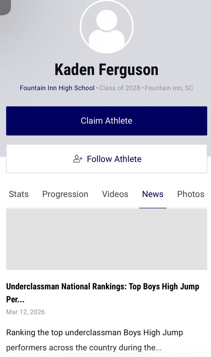 KadenFerguson_6's tweet photo. All Glory to God🙏🏾. Grateful to be nationally ranked  in high jump! #GODsPLAN #Blessed 
 
@MSCarolinas_ https://t.co/9jBrFd6Bc4