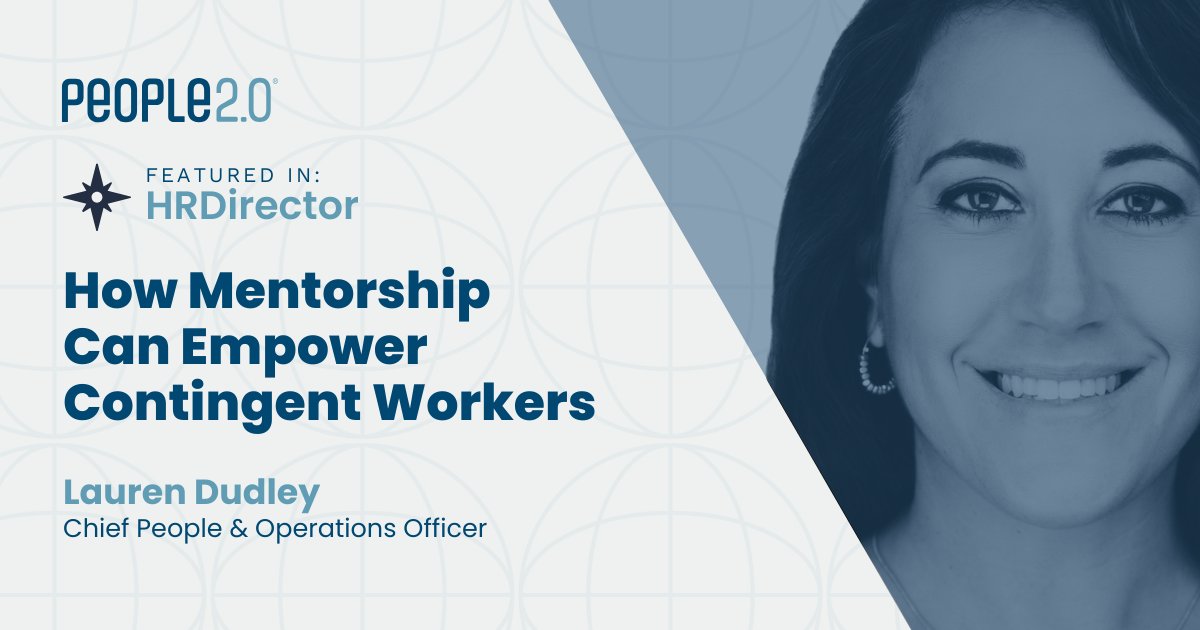People2o's tweet image. People2.0's Lauren Dudley is featured in @HRDirector_Mag, making the case for why contingent workers need more than a first-day handshake. 

Worth the read for any HR or workforce leader: hubs.ly/Q046Jmx_0

#ContingentWorkforce #WorkforceSolutions