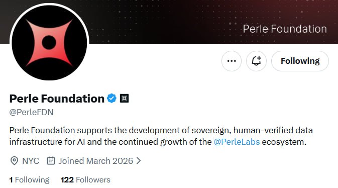 🚨BREAKING News <a href="/PerleLabs/">Perle Labs</a> Foundation is Live 🪂

🤝 Follow 🔔 Notification On 👍 Like | 🔁 Retweet | 💬 Comment

#PerleLabs #Web3Community #Web3Gaming #airdropalert #PerleLabs_Airdrop