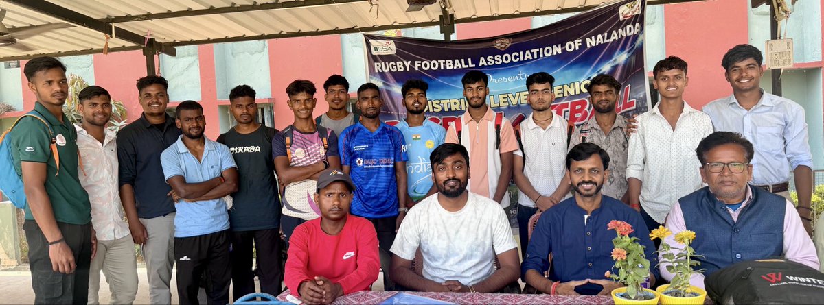 रग्बी एसोसिएशन नालंदा द्वारा जिला स्तर पर चयनित पुरुष एवं महिला वर्ग के खिलाड़ियों से मिला एवं उन्हें शुभकामनाएं दी। नवादा में 14-15 मार्च को आयोजित राज्य स्तरीय ट्रायल में सभी खिलाड़ी भाग लेंगे। <a href="/RugbyIndia/">Rugby India</a>