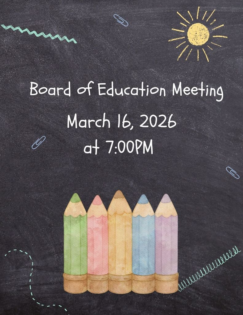 Join us for our next Board of Education meeting on March 16 at 7:00pm in the APR.