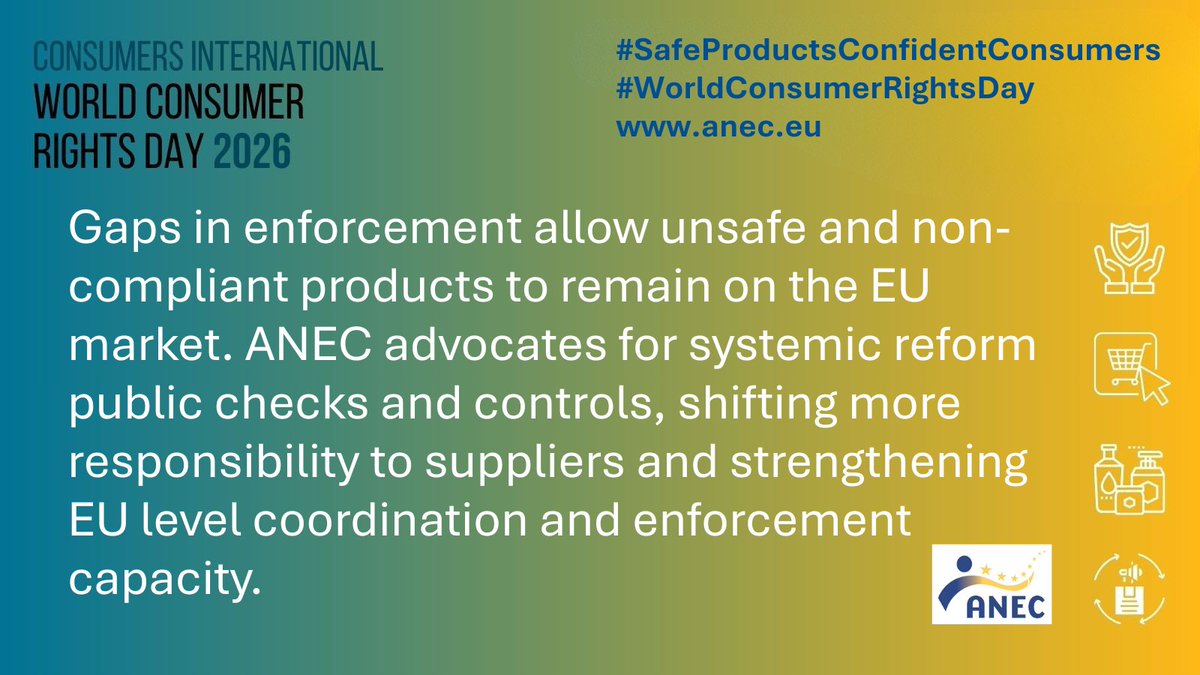 ANEC | Raising standards for consumers tweet media