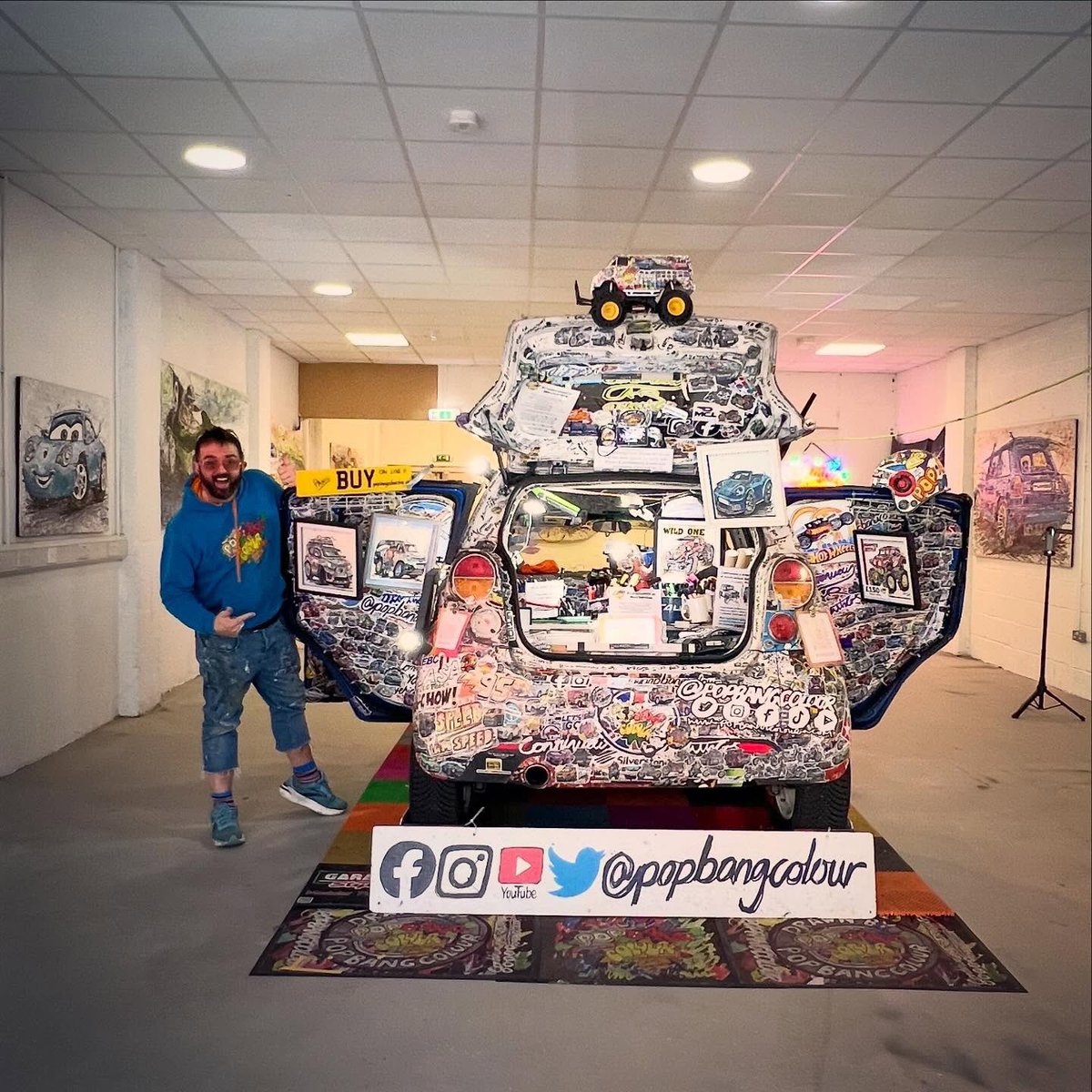 Popbangcolour's tweet image. Good news! The pop-up POPBANGCOLOUR gallery space @FargoVillage is going to be open tomorrow - Saturday 14th - 10:30 - 4pm - for one day only!

The #Paintwithcars artworks are on display &amp;amp; I’ll be creating in the #ContinuousCar studio, so if you’d like to visit - pop up &amp;amp; say hi