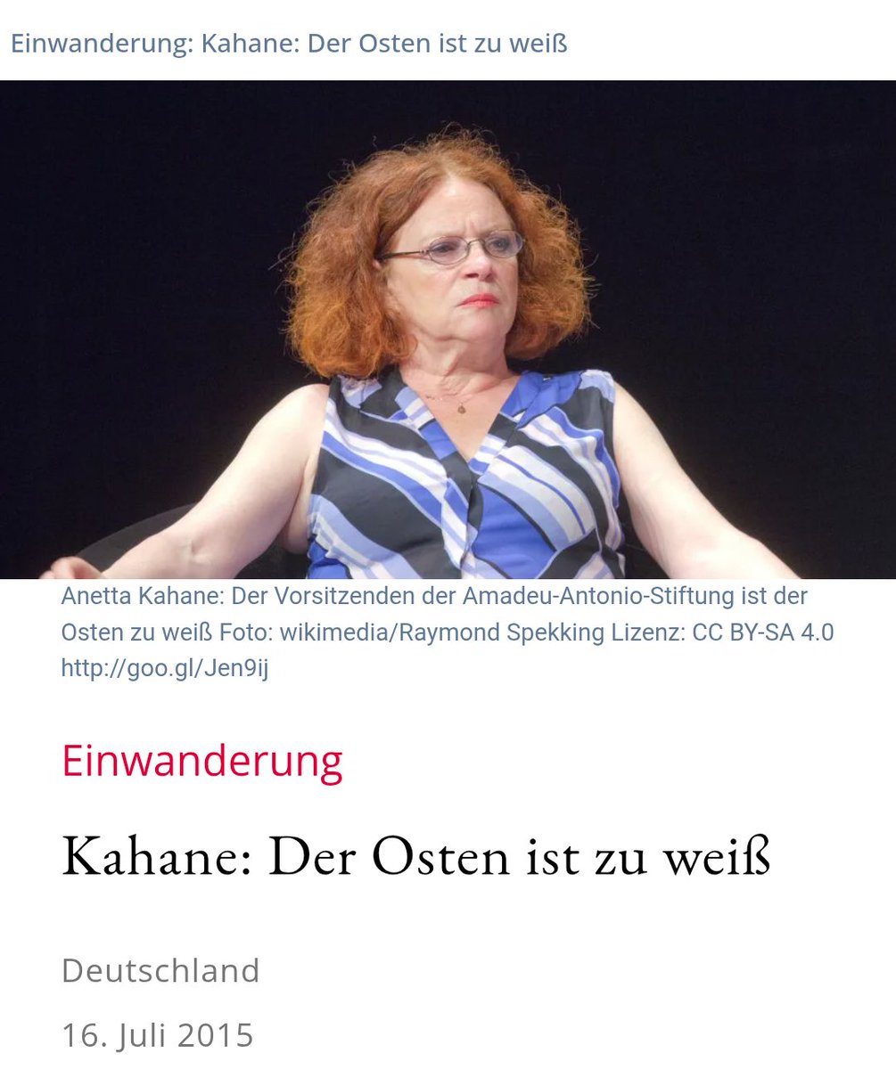 Back in 2015 this Jewish communist stated that East Germany was too white.