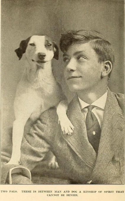 khnh80044's tweet photo. A man with his dog in the 1920s.❤️ https://t.co/smsrANEgOO