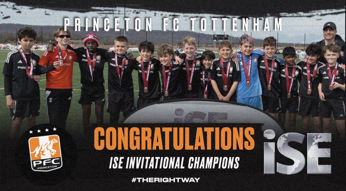 PFC_Princeton's tweet photo. ISE Invitation Recap - Congratulations!   
PFC U-12 Boys Tottenham - ISE Champions!Princeton FC Tottenham U12 Boys captured the championship this weekend at the ISE Invitational at Iron Peak Sports &amp; Events!

#PrincetonFC #PFC #Champions #YouthSoccer #TournamentChampions https://t.co/zAs42OYgtp