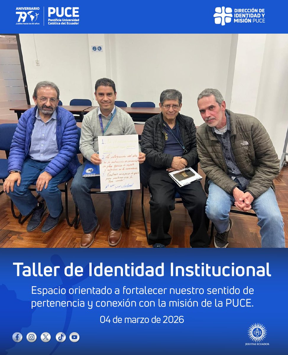 Dirección de Identidad y Misión PUCE tweet media