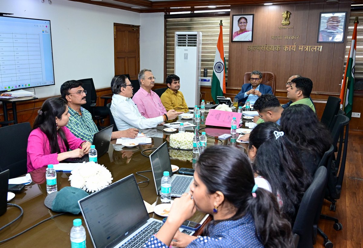 MOMAIndia's tweet photo. The Accounts & Audit Module on the UMEED Central Portal was launched today by Dr. Chandra Shekhar Kumar, Secretary, Ministry of Minority Affairs.
The module provides a structured digital system for recording and managing financial transactions of Waqf institutions by capturing details of income and expenditure. It also enables automated calculation and payment of statutory contributions to the respective State Waqf Boards through the portal.
This initiative will enhance transparency, strengthen financial governance, ensure proper maintenance of accounts, and enable effective monitoring of Waqf institutions. It will also support timely collection of funds meant for the welfare of the poor, women and orphans, while improving overall oversight in the administration of Waqf properties.

 #UMEEDPortal  #Waqf  #MinorityAffairs

 @KirenRijiju @RijijuOffice @GeorgekurianBjp @NMDFCIndia @mygovindia @PIBMinAffairs @PIB_India