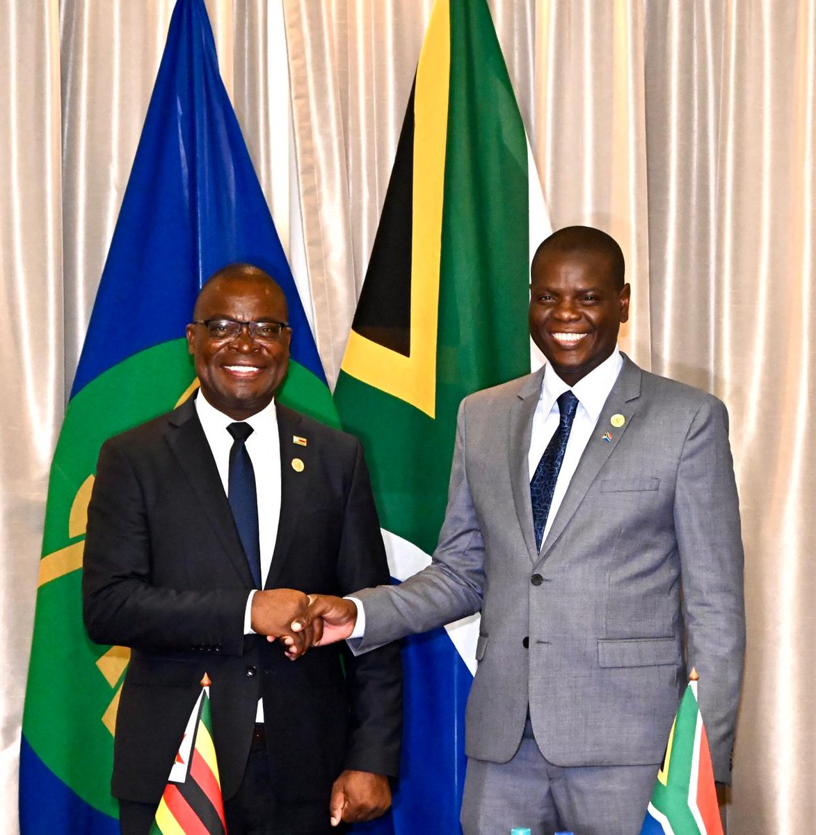 MoFA_ZW's tweet photo. 𝐒𝐀𝐃𝐂 𝐂𝐨𝐮𝐧𝐜𝐢𝐥 𝐨𝐟 𝐌𝐢𝐧𝐢𝐬𝐭𝐞𝐫𝐬 𝐌𝐞𝐞𝐭𝐢𝐧𝐠 𝐂𝐨𝐧𝐜𝐥𝐮𝐝𝐞𝐬 𝐊𝐞𝐲 𝐑𝐞𝐠𝐢𝐨𝐧𝐚𝐥 𝐃𝐢𝐬𝐜𝐮𝐬𝐬𝐢𝐨𝐧𝐬 𝐢𝐧 𝐒𝐨𝐮𝐭𝐡 𝐀𝐟𝐫𝐢𝐜𝐚

The Southern African Development Community (SADC) Council of Ministers meeting has concluded in Pretoria, South Africa, with the Council reaffirming its commitment to strengthening regional integration, peace, and economic cooperation across Southern Africa.

The meeting, chaired by South Africa’s Minister of International Relations and Cooperation Ronald Lamola, focused on addressing global and regional challenges affecting development and security in the region.

Speaking at the closing ceremony of the meeting, Hon. Lamola noted that the world is facing growing uncertainty driven by geopolitical tensions, economic volatility, climate-related shocks and disruptions in global supply chains. He said these developments have direct implications for regions like Southern Africa and require collective reflection and strategic action.

Among the key outcomes of the meeting was a decision to convene a retreat of SADC Ministers of Foreign Affairs before May 2026 to further assess the evolving global situation and chart a coordinated regional response.

The Ministers also reviewed the financial status of the regional bloc and progress in implementing the Regional Indicative Strategic Development Plan(RISDP), which guides the region’s long-term development agenda. The review emphasized prioritising high-impact flagship programmes aimed at unlocking regional growth, accelerating industrialisation, strengthening infrastructure connectivity, and improving resilience to climate-related challenges.

Hon. Lamola stressed that the success of regional integration would ultimately be measured by tangible improvements in the lives of citizens across the region.

The Minister of Foreign Affairs and International Trade of Zimbabwe, Hon. Prof. dr. Amon Murwir,a described the meeting as highly successful, revealing that ministers adopted about 48 decisions aimed at strengthening regional cooperation and accelerating development.

Prof. Murwira said the decisions were reached through strong consensus among member states and were designed to bring the region closer together while tackling poverty through deeper integration.

On the sidelines of the meeting, Zimbabwe held bilateral engagements with the Democratic Republic of the Congo, focusing on strengthening economic cooperation and collaboration in peace and security initiatives.

Prof. Murwira noted that the DRC also expressed appreciation for the leadership provided by H.E. President Emmerson Dambudzo  Mnangagwa during Zimbabwe’s tenure as SADC Chair, particularly in advancing peace processes in the country.

Zimbabwe and South Africa also reviewed progress on bilateral projects, including the Beitbridge One Stop Border Post and plans for a third bridge across the Limpopo River, which is expected to enhance trade and connectivity between the two countries.

The two parties also discussed cultural cooperation, including the repatriation of Zimbabwean heritage artefacts currently in South Africa.

Prof. Murwira reaffirmed Zimbabwe’s commitment to regional integration, emphasizing that cooperation within the region strengthens both collective and individual sovereignty.

He also highlighted Zimbabwe’s regional assistance mechanism, ZimAid, which has been used to support neighbouring countries such as Mozambique during floods and Malawi during times of need, reflecting the spirit of solidarity within the SADC region.

The meeting concluded with ministers reaffirming their shared vision of a prosperous, peaceful and integrated Southern African region, underpinned by cooperation, resilience and sustainable development.