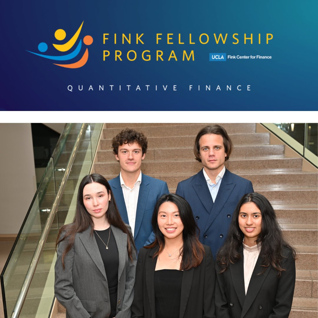 UCLAFinkCenter's tweet photo. We are pleased to announce the Fink Center's 2025-2026 Quantitative Finance Fellowship cohort! Huge thanks to @uclaanderson MFE program for their partnership. Learn more about our fellows by clicking the link in our bio! #FinkFellowshipFriday #ucla #mfe https://t.co/vvqDLDNLZb