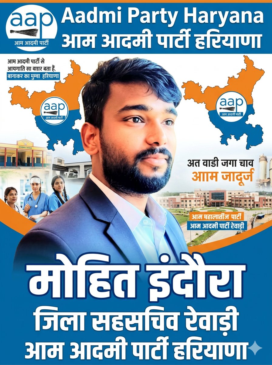 mohitindora719's tweet photo. मोहित इंदौरा जिला सहसचिव रेवाड़ी आम आदमी पार्टी हरियाणा https://t.co/oypCBOaVKB