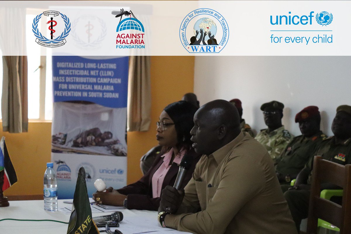 Wartsouthsudan's tweet photo. #MalariaPrevention #LLINCampaign #WART
WART coordinated the LLIN campaign launch in Rumbek, bringing together Lakes State leaders, partners & communities to promote proper mosquito net use and strengthen malaria prevention. Supported by @AgainstMalaria & @unicefssudan . https://t.co/7QQ2nLohsk