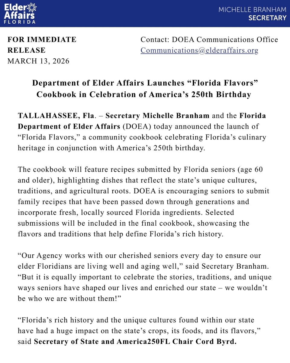 Florida Department of Elder Affairs tweet media